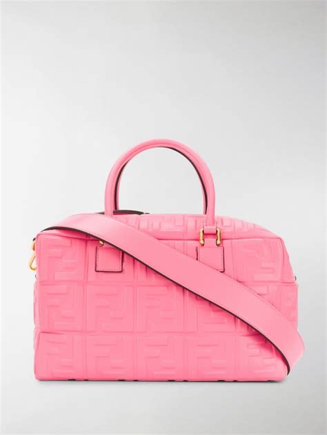 pink fendi purse|Fendi pink leather Boston bag.